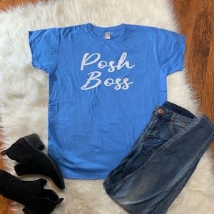 Posh Boss Blue T-Shirt! Size Medium